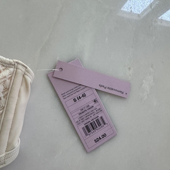 Cream Lace Bikini with shell Tassels - Picture 3 of 8